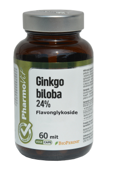 Ginkgo biloba extract, 60 capsules, blood thinner, for blood circulation in the brain and legs, dilates blood vessels, improves concentration